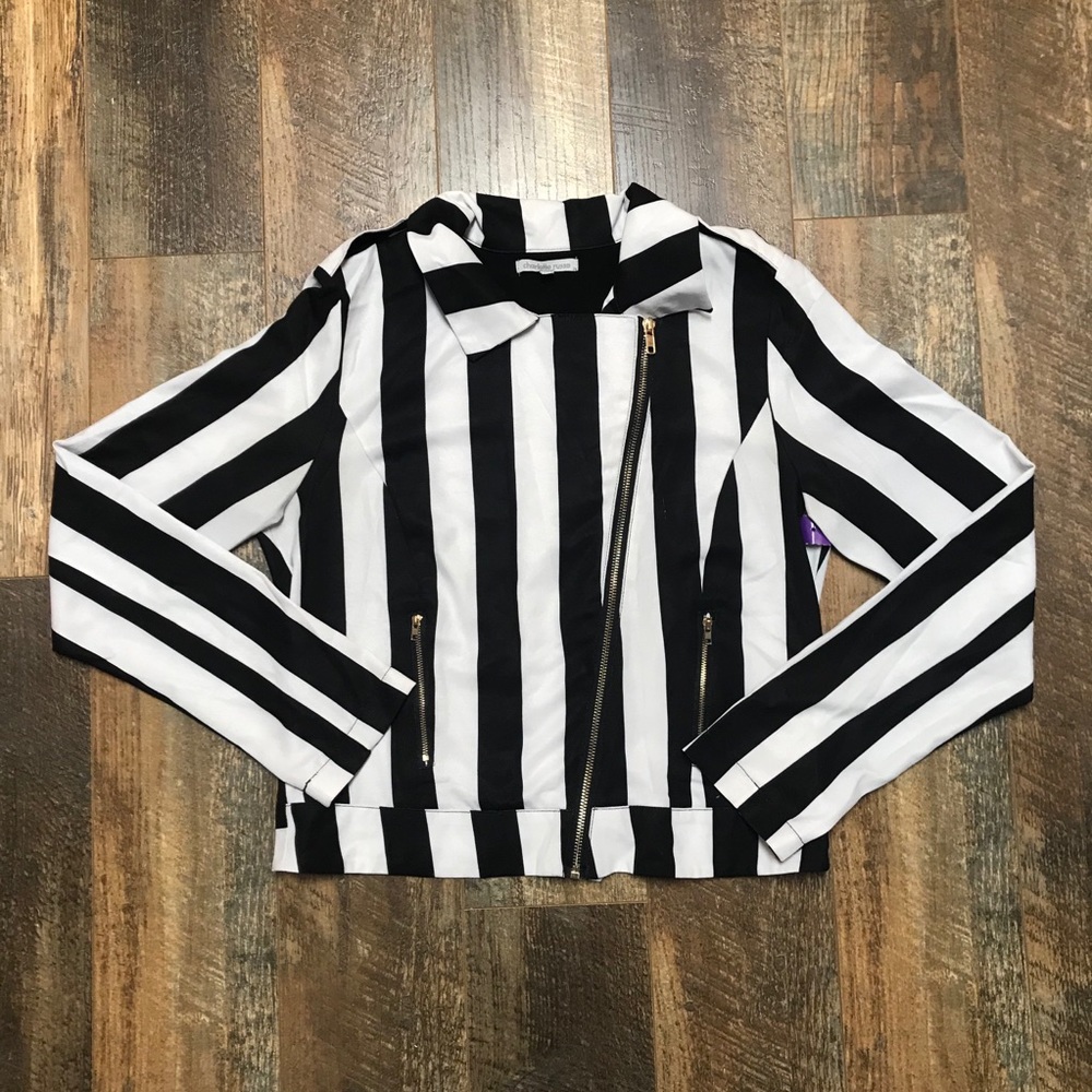 Charlotte Russe asymmetrical zip jacket medium